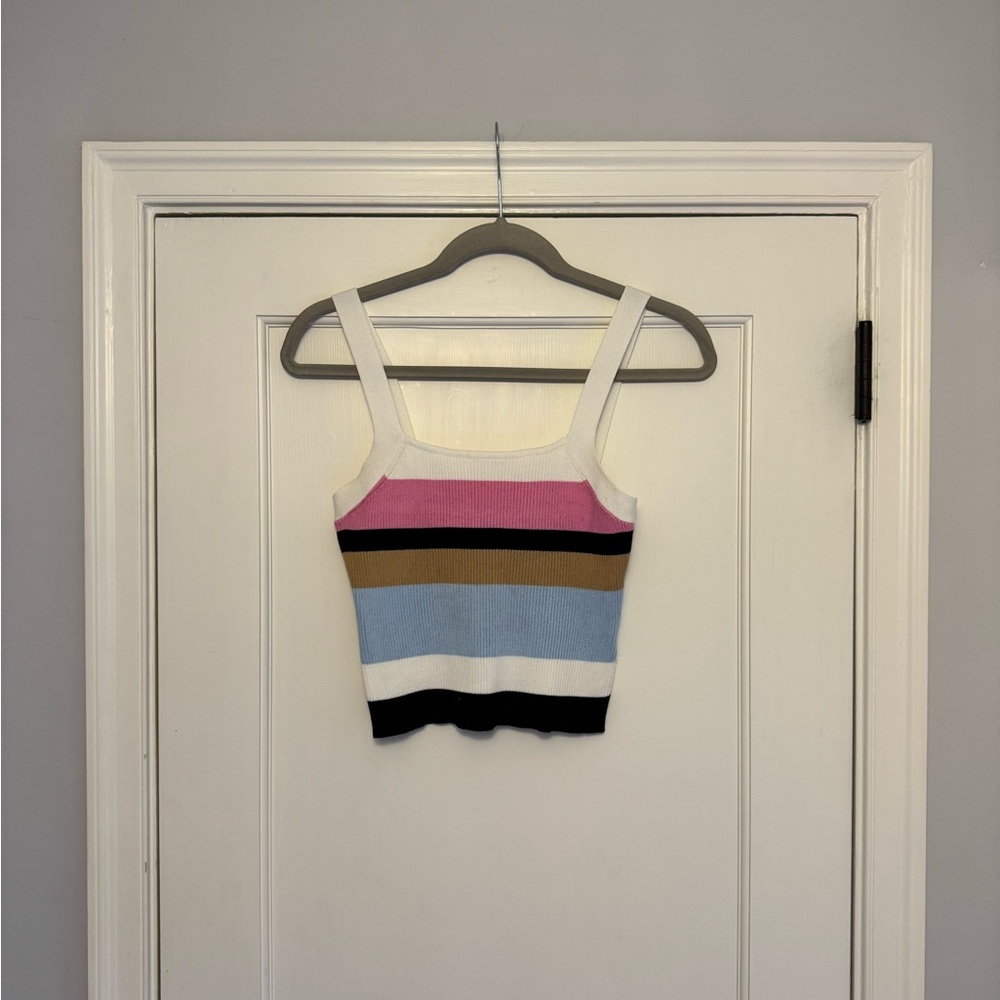 Z Supply Multicolor Striped Crop Top